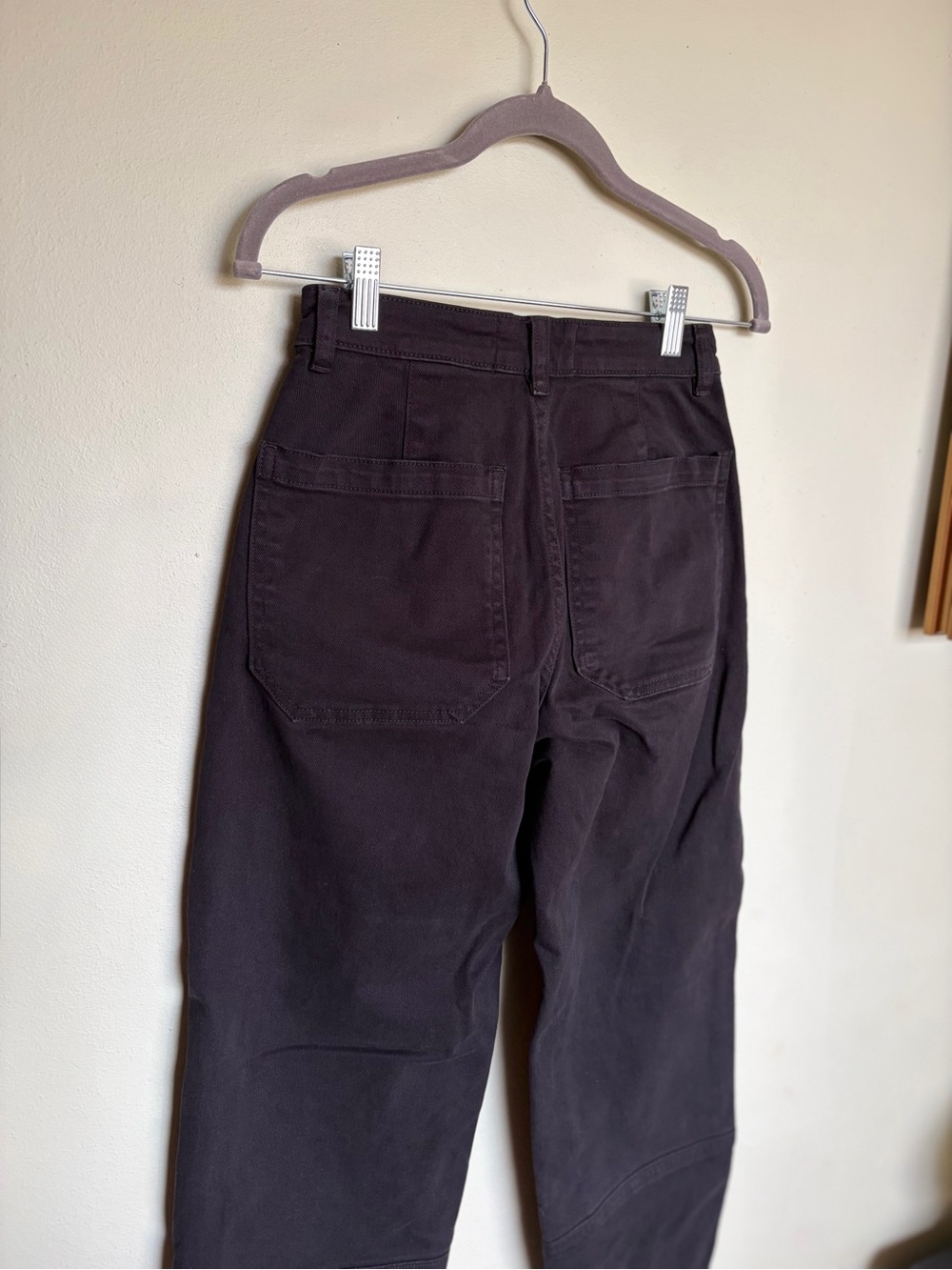 Everlane Women’s’ Barrel Leg Cargo Utility Black Denim Jeans Size 00 Minimalist - Picture 6 of 16
